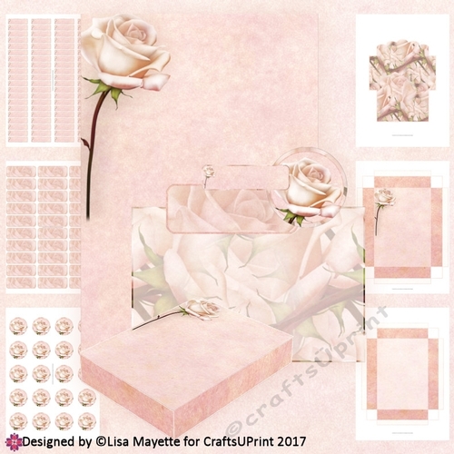 Peach Rose A6 Stationery Kit