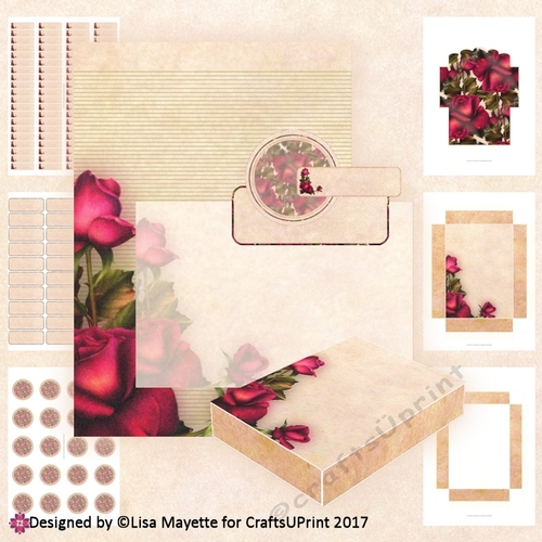Red Passion Rose A6 Stationery Kit