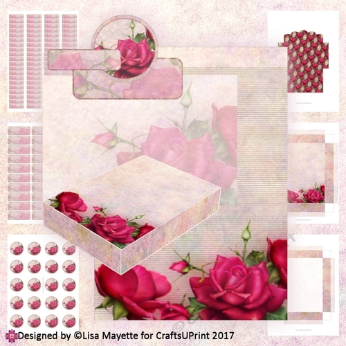 Red Celebration Rose A6 Stationery Kit