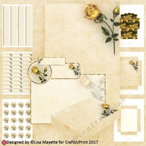 Yellow Rose A6 Stationery Kit