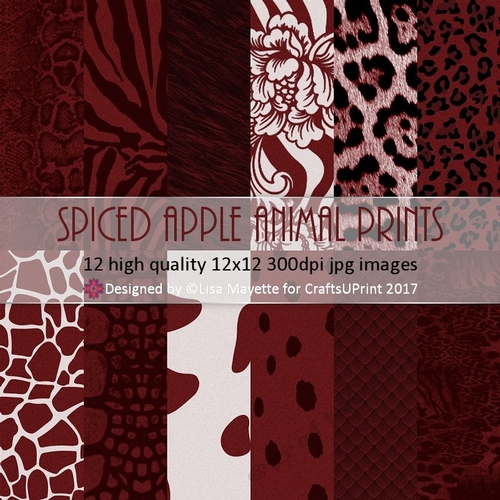 Spiced Apple Red Animal Prints