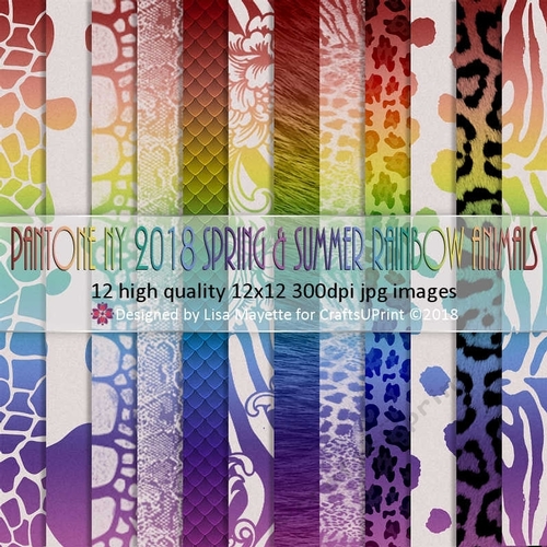 Pantone Spring & Summer 2018 NY Colors Rainbow Animal Prints
