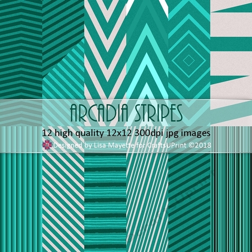 Arcadia Teal Green Stripes 12 Ways
