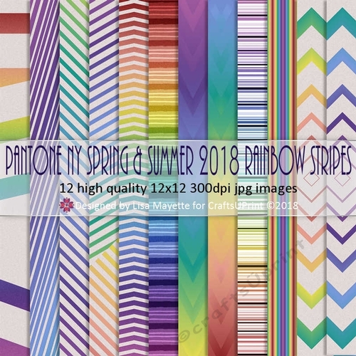 Pantone NY Spring & Summer 2018 Colors Rainbow Stripes 12 Ways
