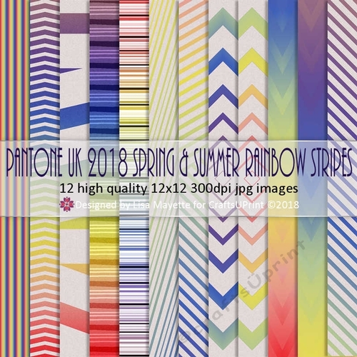 Pantone UK Spring & Summer 2018 Colors Rainbow Stripes 12 Ways