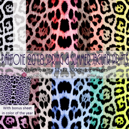 Pantone 2018 Spring & Summer Jaguar Fur Animal Prints Bumper Kit