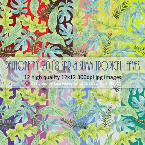 Pantone NY 2018 Spring & Summer Tropical Leaves