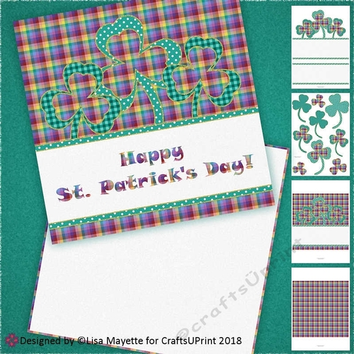 Three Shamrocks Arcadia Rainbow St Patricks Day Card Making Kit