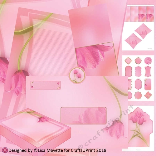 Pink Tulip A6 Stationery Kit