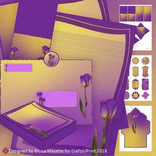 Purple Tulip A6 Stationery Kit