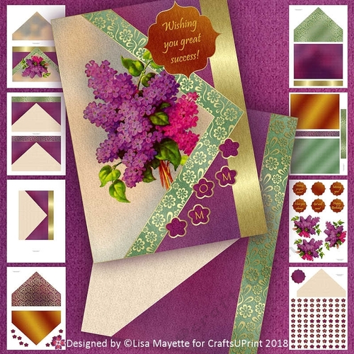 Vintage Victorian Pink & Purple Lilacs All Occasion Card