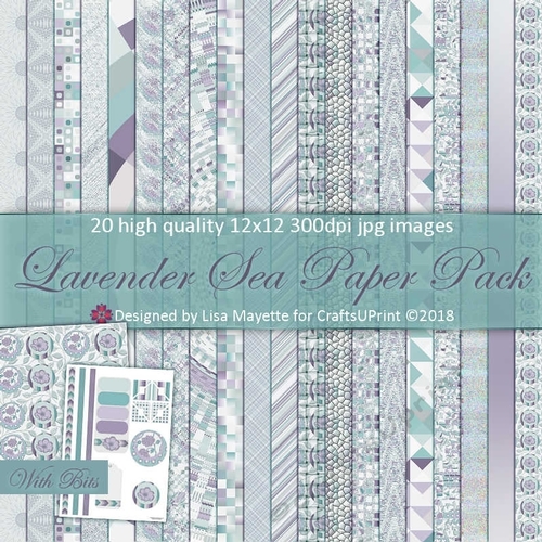 Lavender Sea Floral Paper Pack with Decoupage