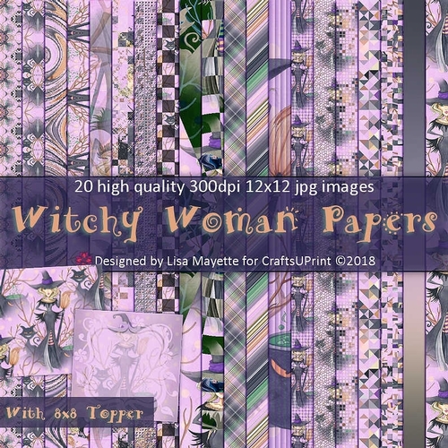 Witchy Woman Paper Pack with 8x8 Topper
