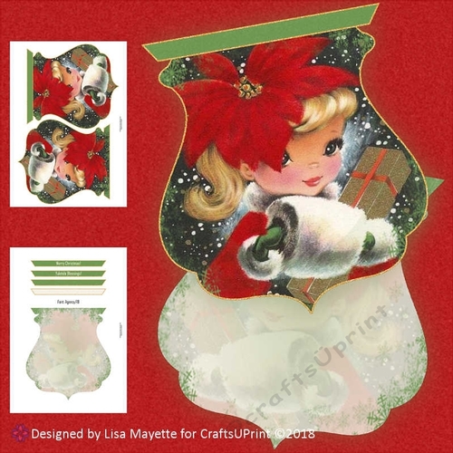 Golden Girl Vintage Qua-trefoil Shaped Card
