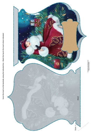 Art Deco Lady Christmas in the Pines Qua-trefoil Shaped Quick Card