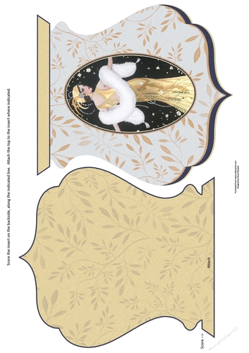 Art Deco Lady in Gold Qua-trefoil Shaped Quick Card