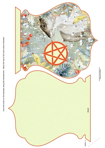 Yuletide Stag Landscape Qua-trefoil Shaped Quick Card