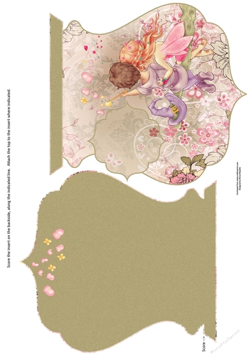 Cute Wizard & Fairy Couple Qua-trefoil Shaped Quick Card