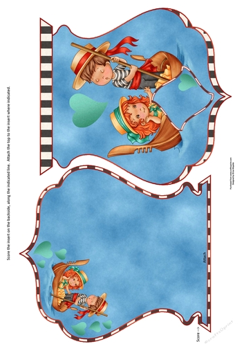 When In Venice Love Qua-trefoil Shaped Quick Card