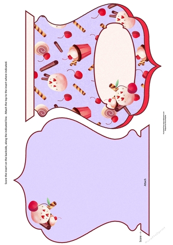 Valentine Sweets Qua-trefoil Shaped Quick Card