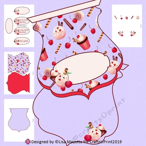 My Sweet Valentine Qua-trefoil Shaped Card Making Kit