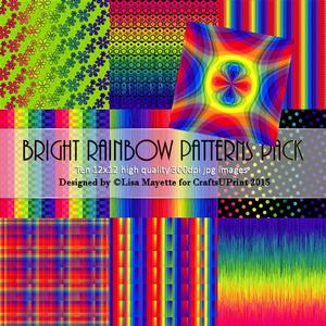 Bright Rainbow Paper Set