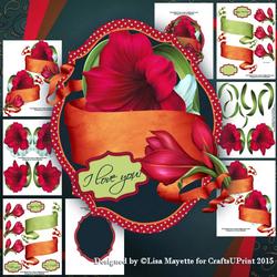 Tropical Amaryllis Topper Card Making Kit