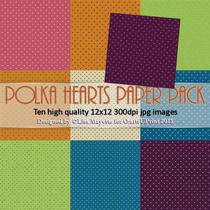 Polka Hearts Paper Pack
