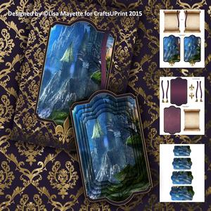 Qua-trefoil Shaped Royal Castle Decoupage Pyramage Mini Kit
