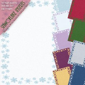Snowflake Greeting Card Inserts