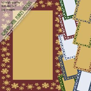 Traditional Snowflake Greeting Card Inserts