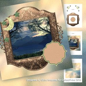 Evening Sunset Lake Decoupage Mini Kit