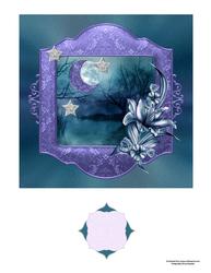 Celestial Winter Night Lilies Quick Card Topper