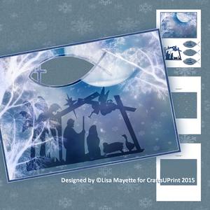 Moonlit Creche Christian Christmas Nativity Mini Kit