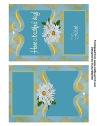 Goldstar Available Damask Style Brocade Mums Quick Card Floral Card Topper