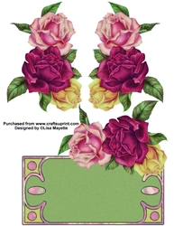 Nouveau Roses Quick Card Floral Card Topper