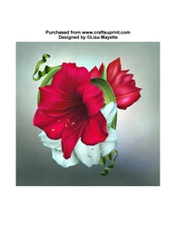 Amaryllis Quick Card Floral Card Topper