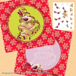 The Fourth Day of Christmas Four Calling Birds Card Making Mini Kit