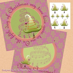 The Fifth Day of Christmas Five Golden Rings Card Making Mini Kit