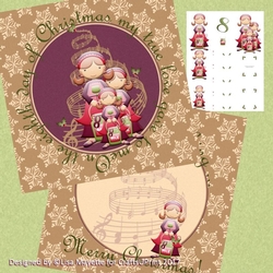 The Eighth Day of Christmas Eight Maids Milking Card Making Mini Kit