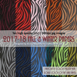 Pantone Fall & Winter NY Zebra Print Chalkboard Paper Pack