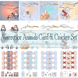 Winter Holiday Animal Quick Card & Cracker Decoupage Set