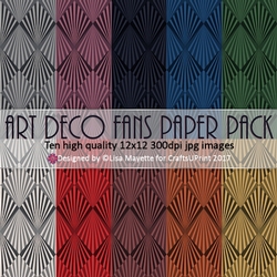 Art Deco Fans Paper Pack