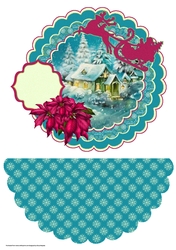 Vintage Christmas Scene Wobble Quick Card