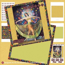 Art Deco Gypsy Dancer All Occasion Decoupage Card Making Kit