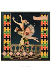 Art Deco Pierrot & Pierrette All Occasion Quick Card Topper