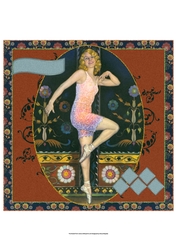 Art Deco Lady Ballet Dancer All Occasion Quick Card Topper