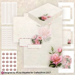 Pink Rose A6 Stationery Kit