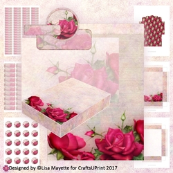 Red Celebration Rose A6 Stationery Kit