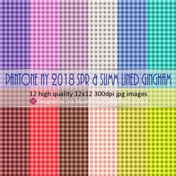 Pantone NY 2018 Spring & Summer Lined Ginghams